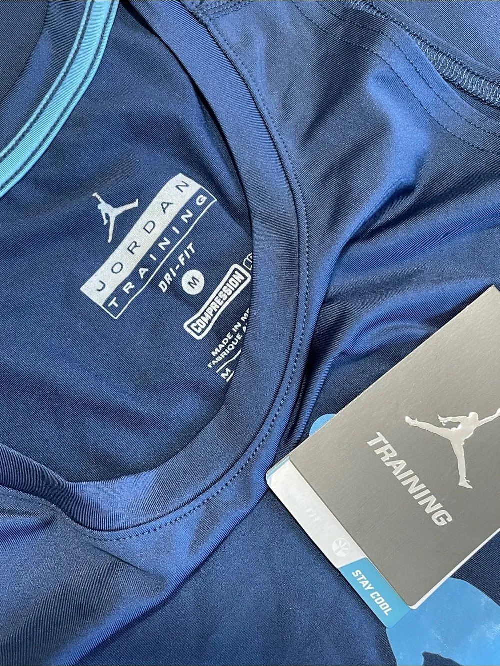 Jordan Navy Blue Training Tank with Light Blue Trim